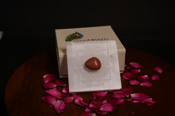 Power Plate (African Sunstone + Thick Selenite Plate)￼