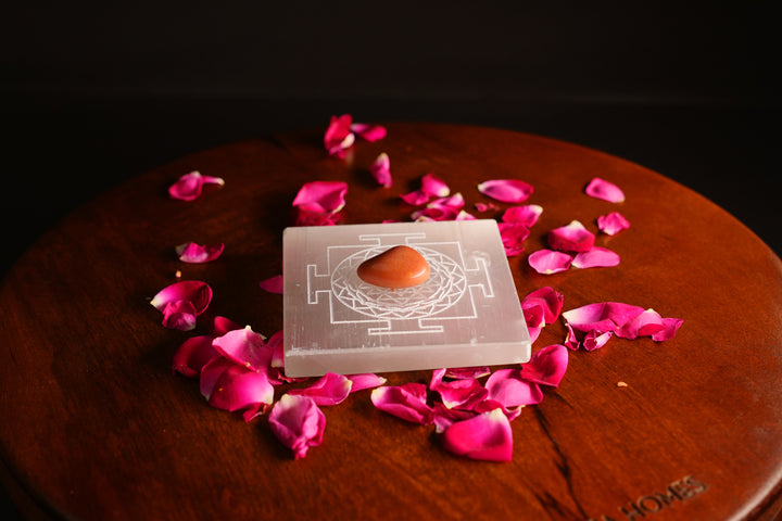 Power Plate (African Sunstone + Thick Selenite Plate)￼